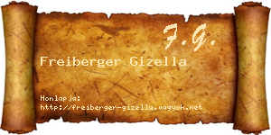 Freiberger Gizella névjegykártya